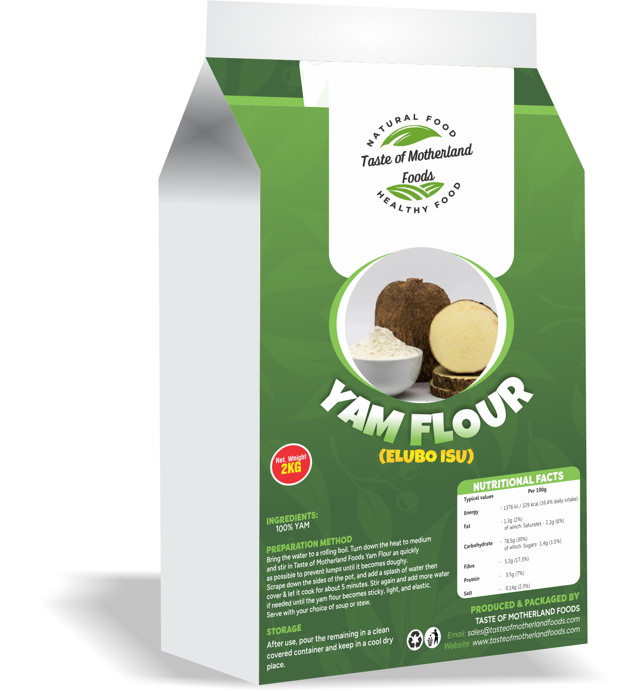 Elubo Isu (Yam Flour) - Taste of Motherland Foods